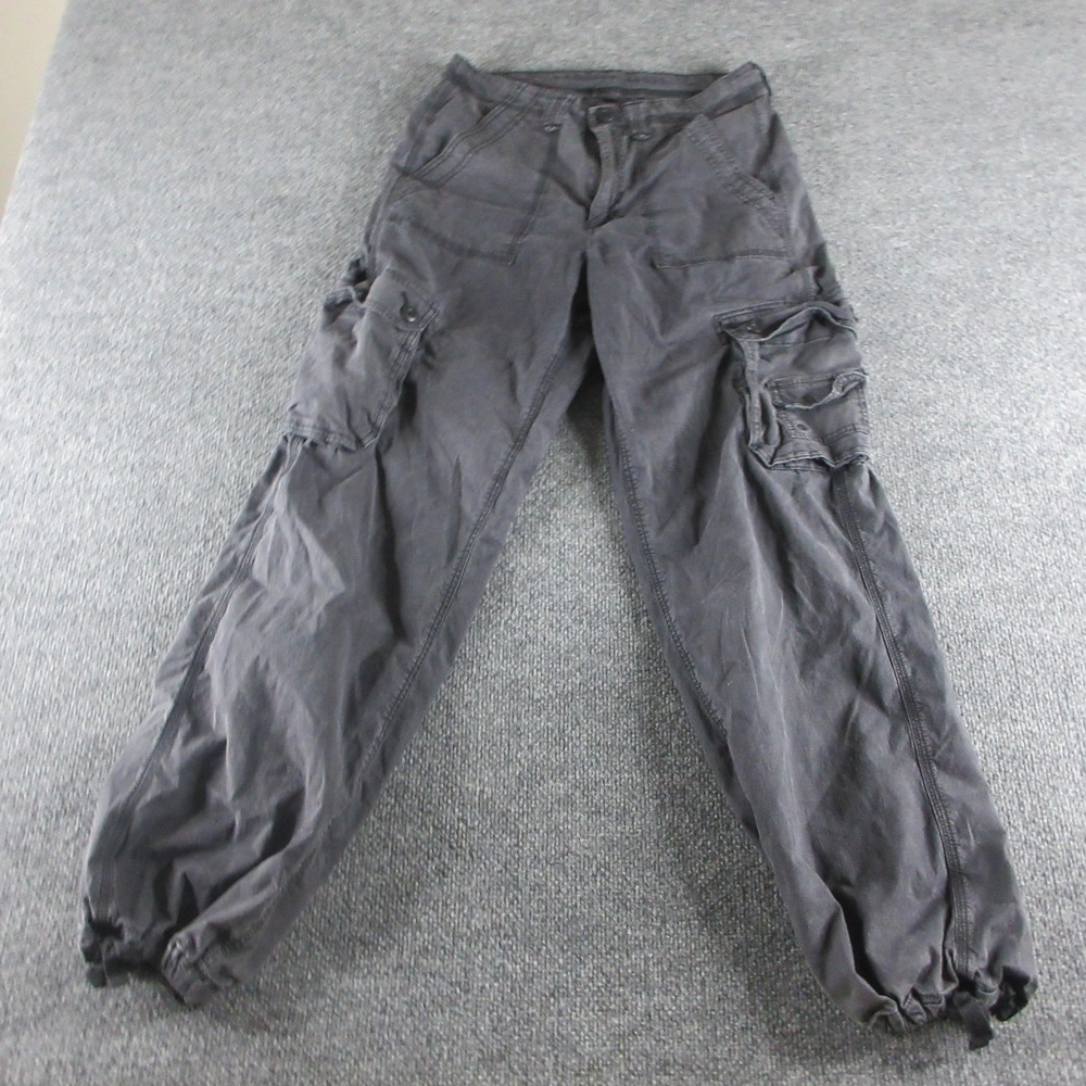 American Eagle Outfitters Pants Womens 6 Gray Baggy Jogger Cargo Stretch Twill